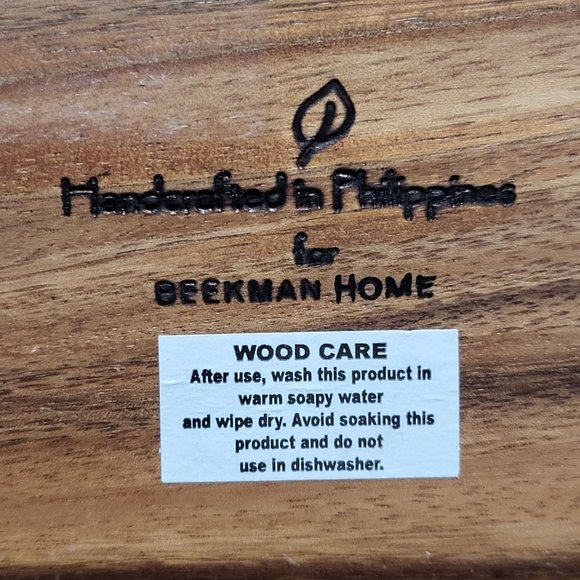 Divided Bowl Wood Handcrafted in Philippines for Beekman Home - Picture 10 of 13
